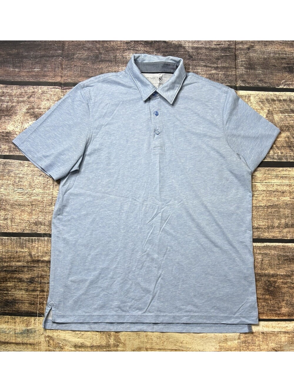 Jim Nantz Vineyard Vines Polo Shirt Men's Large Pima Cotton Blend Blue